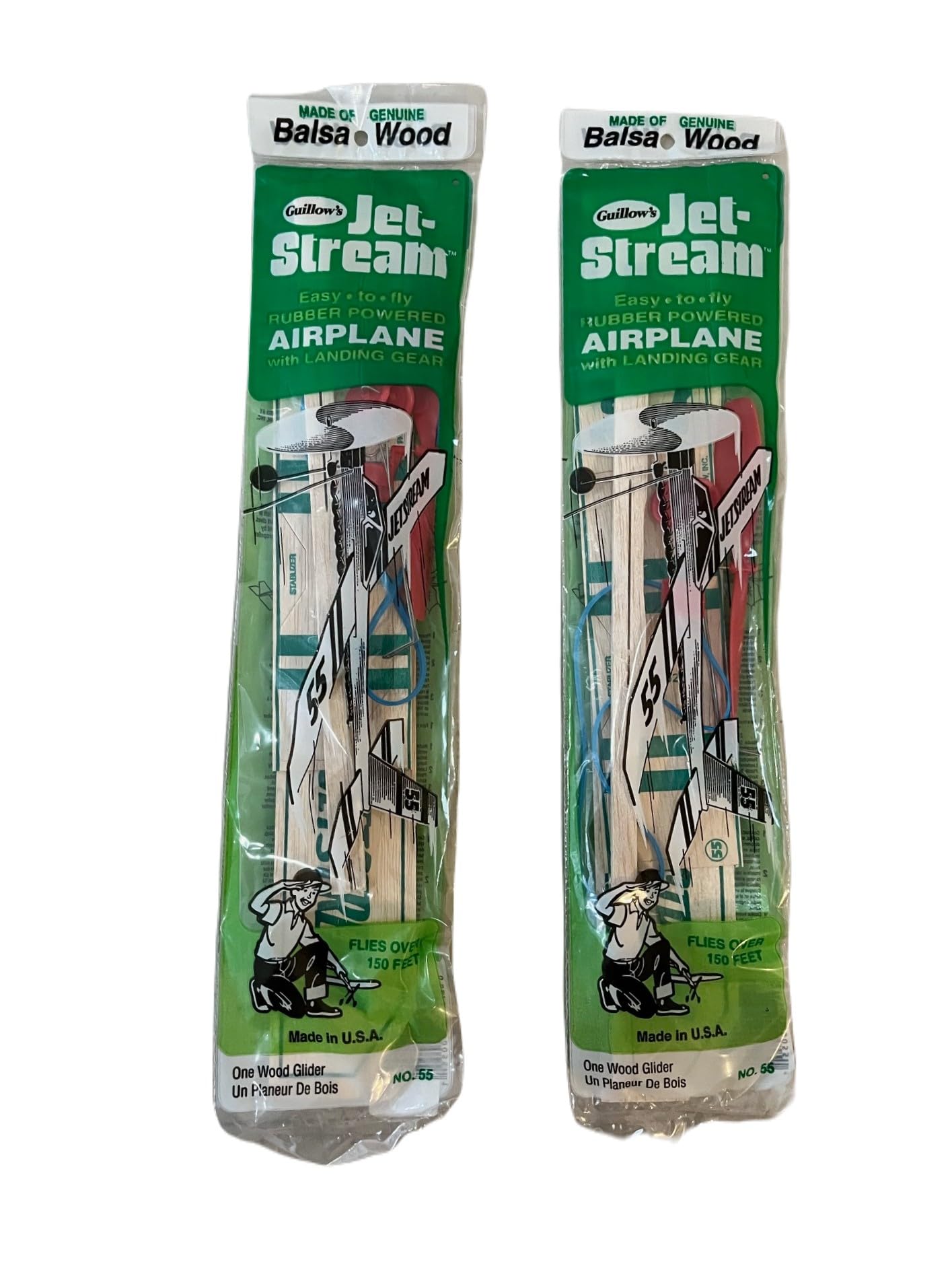 Guillow Paul K 55 Jetstream Balsa Wood Glider Plane (2-Pack)