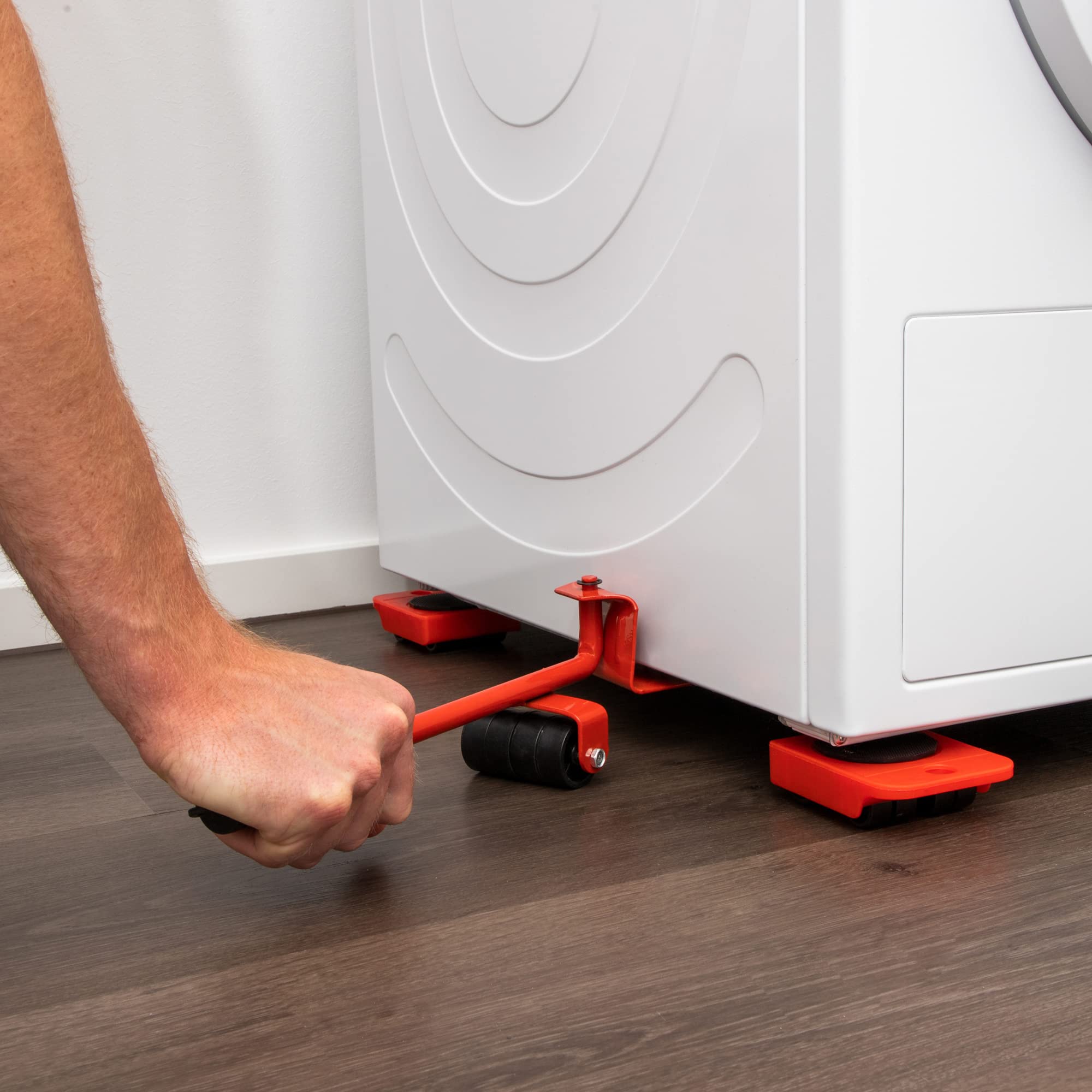 Gravidus Möbelroller Set 5-teilig - Ideal für Umzug, Transport Schwerer Möbel, inkl. Möbelheber, robust, vielseitig, bis 150 kg, einfache Handhabung