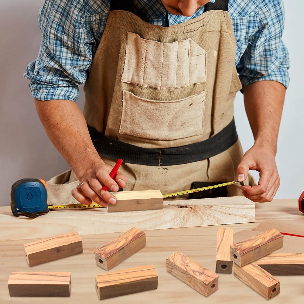 Kit 20 Piezas De Bloques De Madera Pretaladrados Para Hacer Bolígrafos - Proyectos De Torneado En Madera