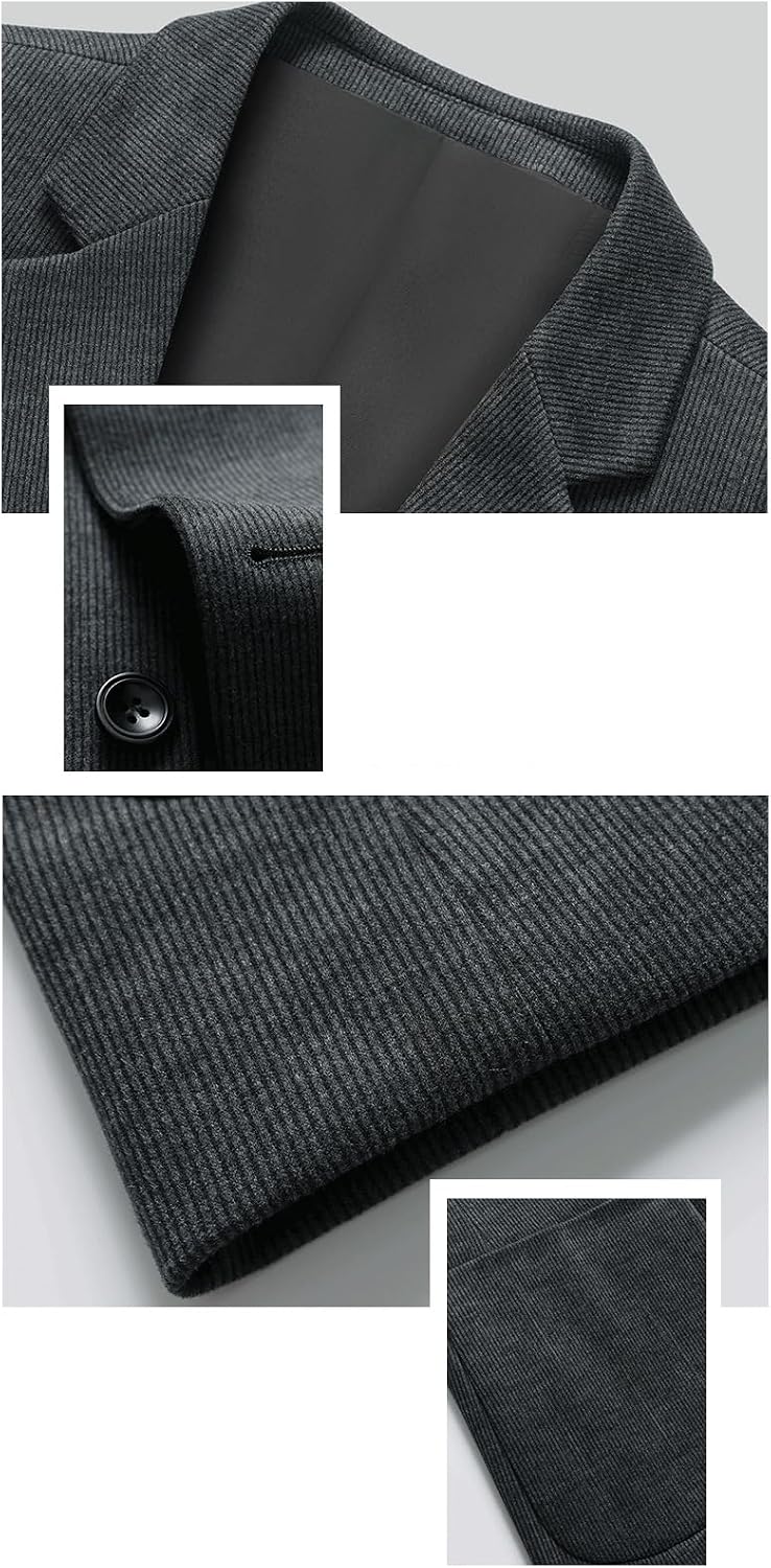 Men's Casual Blazer Autumn Spring Formal Striped Suit Jacket Coats for Men