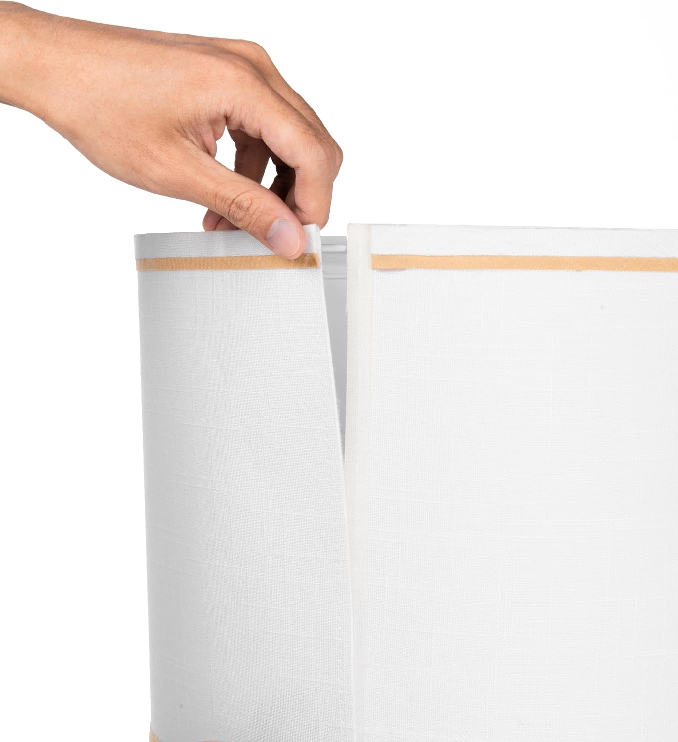 lampshades Set of 2, Drum Lamp Shades Set of 2, Lamp Shades for Table Lamps Easy Assembly Required Lamps Shades Natural Linen Fabric(WhiteA, 13 * 13 * 10)