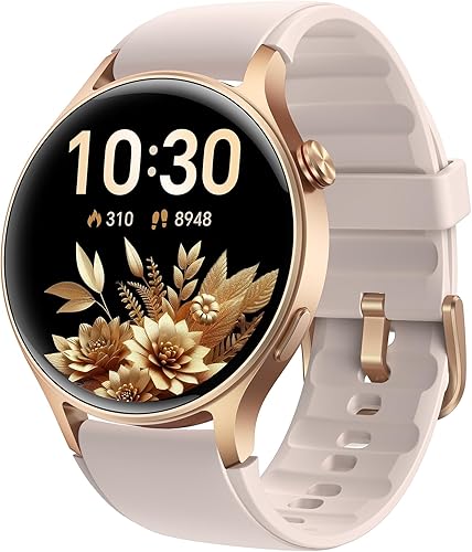 Smart Watch for Women, AnswerMake Call, 1.32'' AMOLED Ultra-Clear Screen Fitness Tracker with Heart RateSleepSpO2 Monitor, Smartwatch for