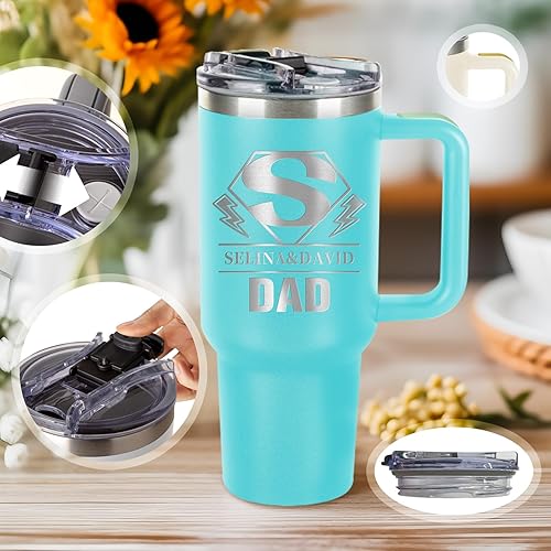 Vista 59 de Vaso personalizado con nombres, el mejor regalo para mamá, 10 colores, vaso de café personalizado de acero inoxidable de 20 onzas, vasos aislados