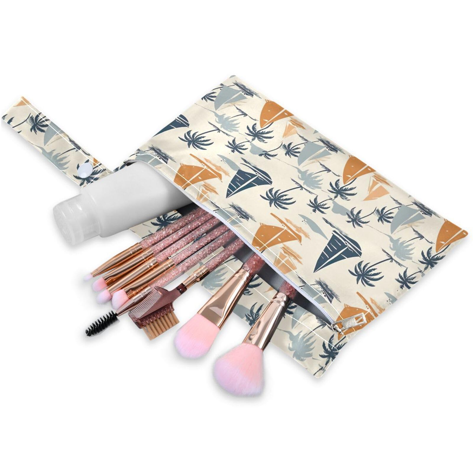 Coikll Wet Dry Bags for Cloth Diaper 2 Pack Waterproof Yoga Gym Bag for Swimsuit Wet Clothes Baby Items-?Sailing Coconut Tree?