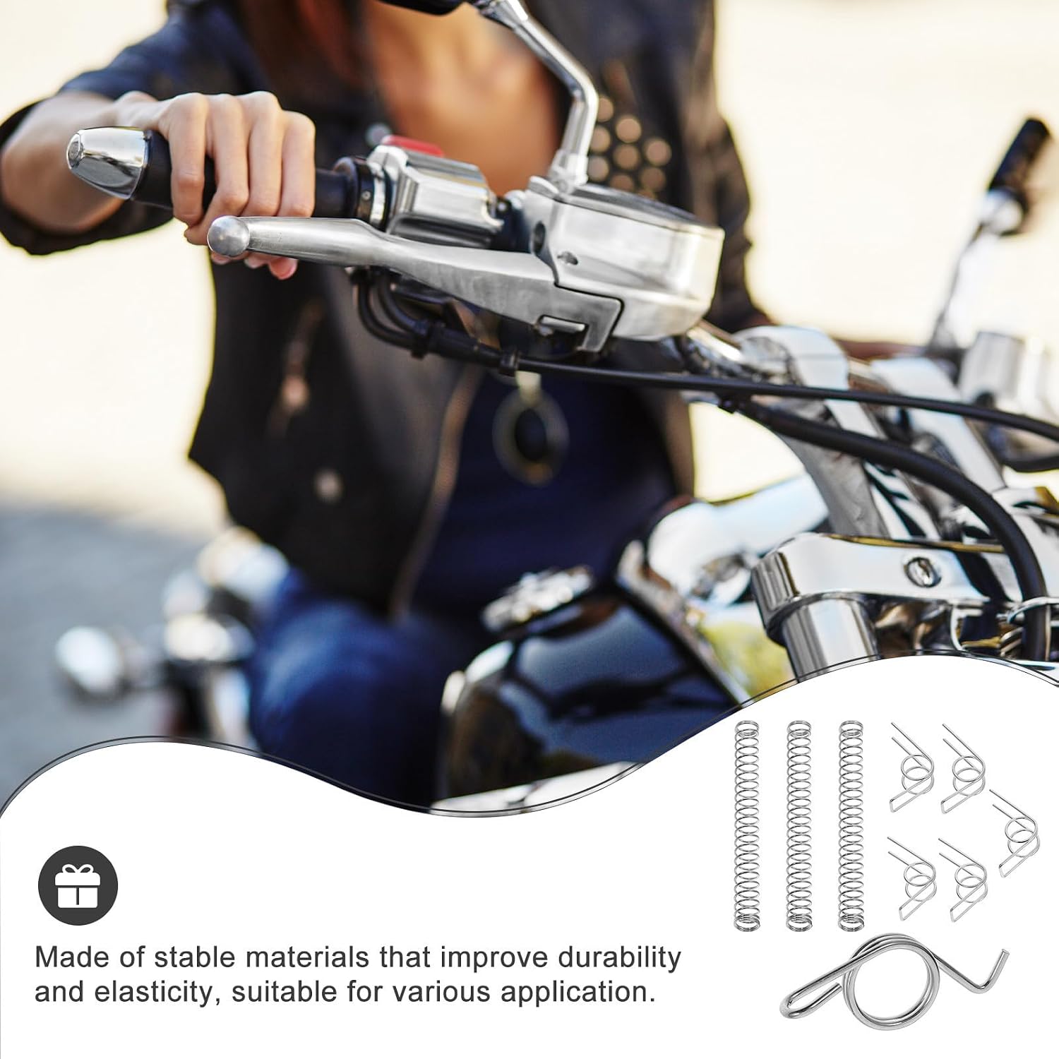 Motorcycle Springs Set Stainless Steel Return Springs Kit for Brake Clutch Pedal and Kickstand, Versatile and Easy Installation for Bicycle and Motorcycle in Automotive Industries