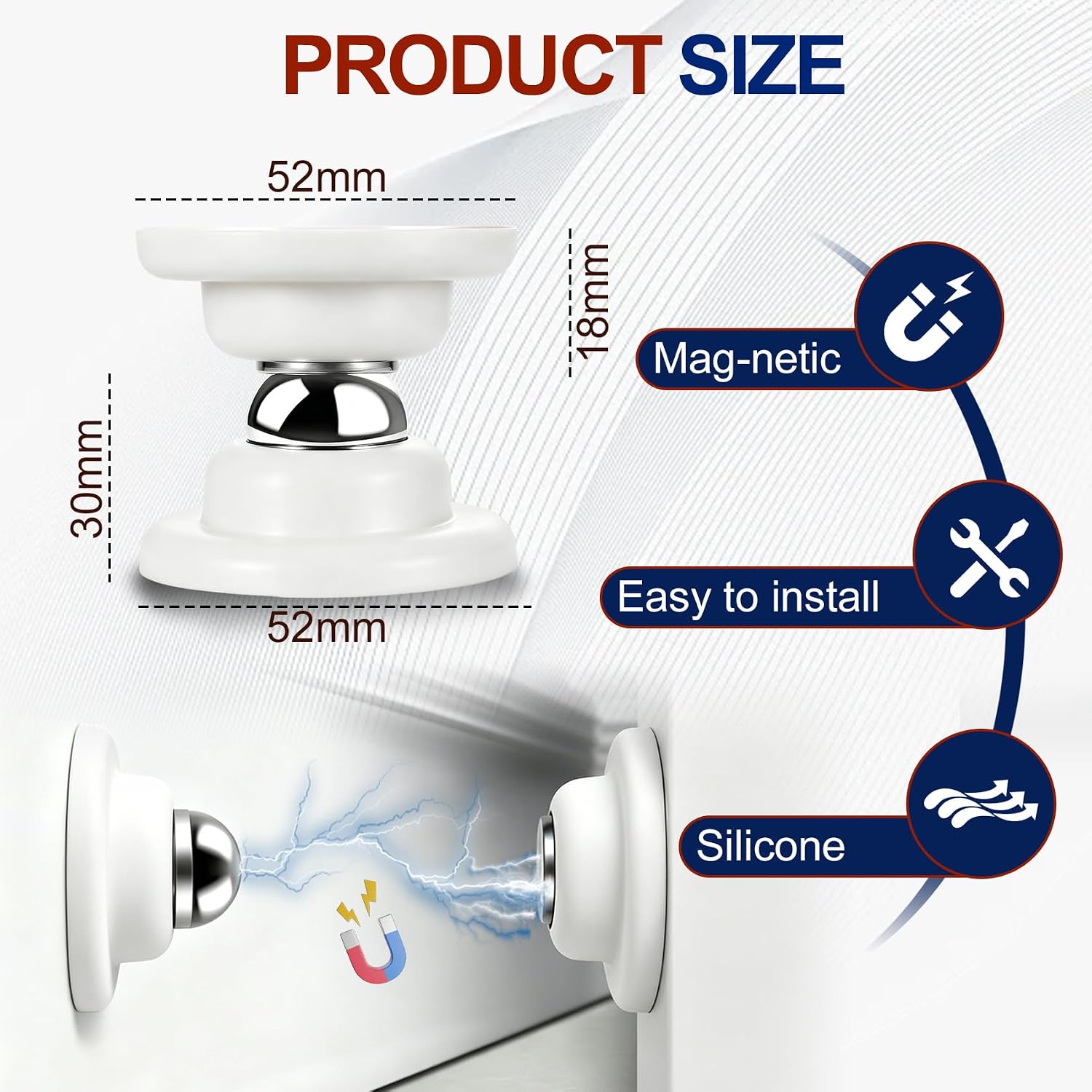 Strong Magnetic RV Door Holder, Heavy-Duty Door Stopper Catch, 1PCS image 2