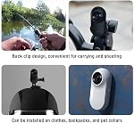 Cat Collar Camera, HD 1080P Pet Camera Collar, 120° Wide Angle Dog Collar, Mini Sport Action Camera, Portable Camera for Cats, Dogs, Outdoor, Inoor (White)