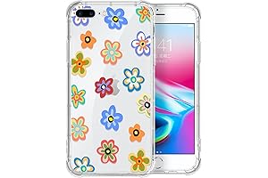 ZHEGAILIAN Clear iPhone 8 Plus Case with Cute Flower Design