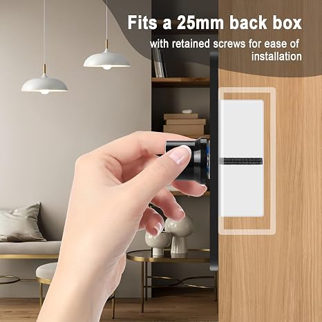 LED Dimmer Switch 5-200W, Rotary Push On/Off, Trailing Edge, Black