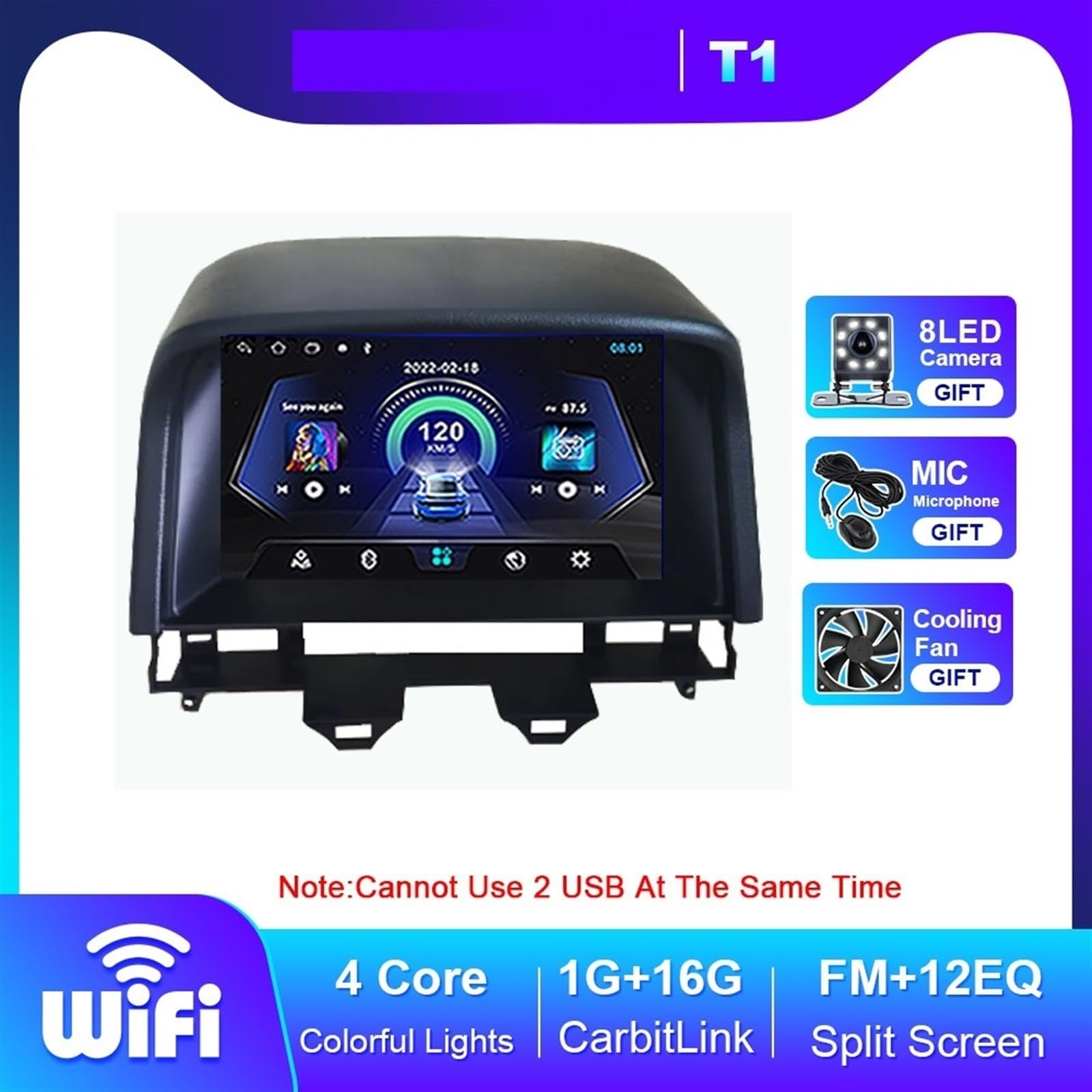 Nawigacja satelitarna Nawigacja GPS Stereo Audio Video Akcesoria Odtwarzacz(T1 1G 16G)