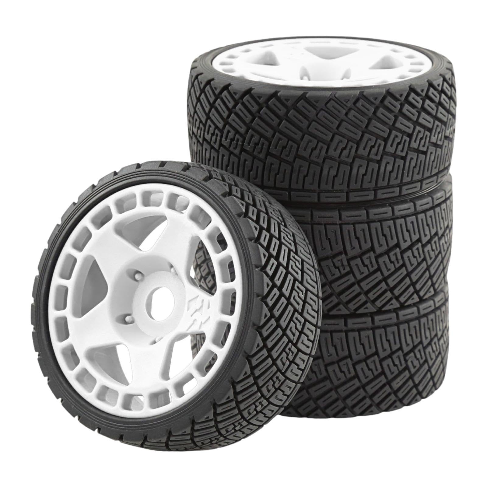 4er Set RC Räder Und Reifen für 1:7 1:8 Crawler Autos, Weiß