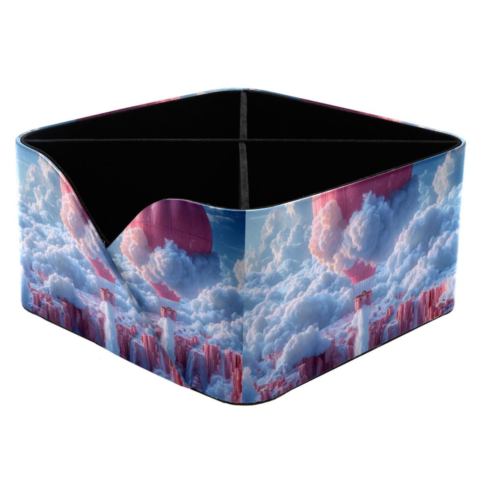 Porte-stylos rectangulaire rose et organiseur double compartiment