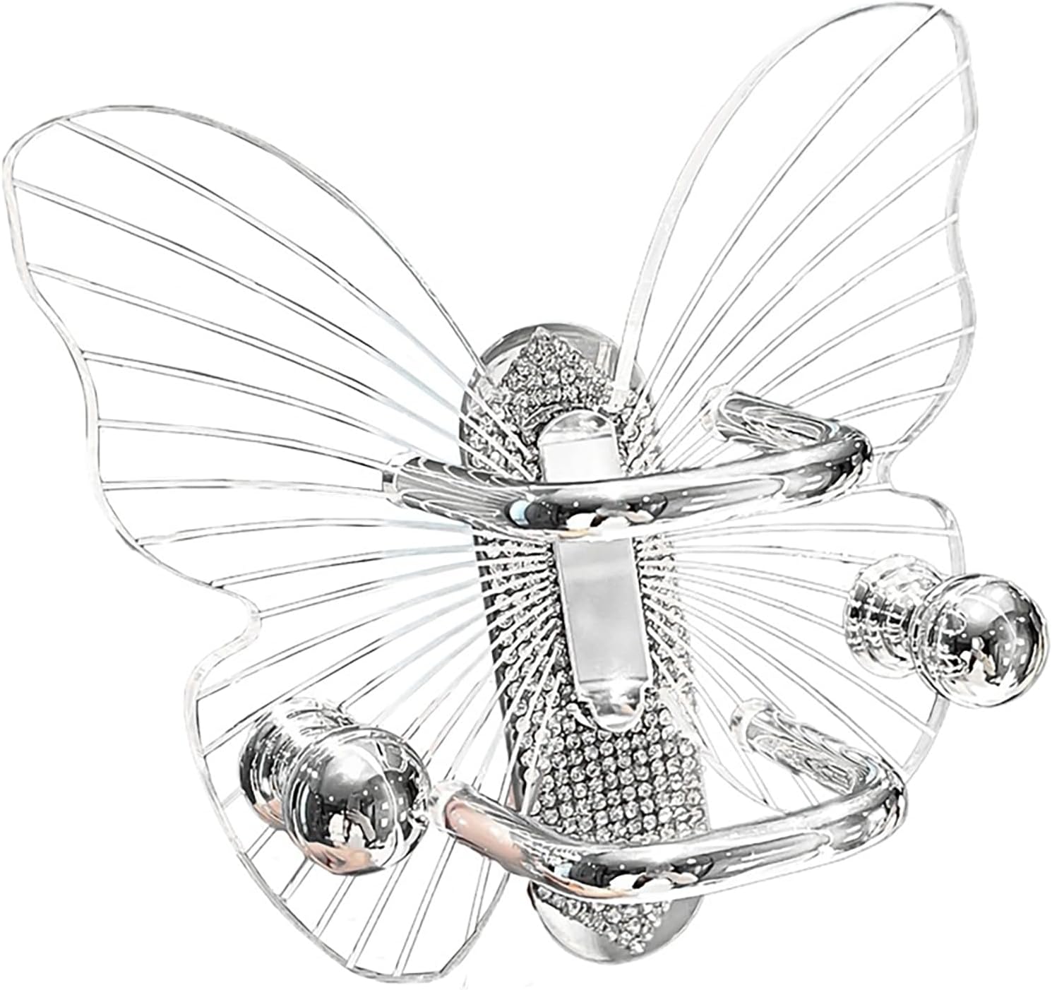 Fashionable Butterfly Acrylic Hairbrush Holder Easy Installation Designs Wall Mounted Shelf for Home and Use Bathroom Accessory