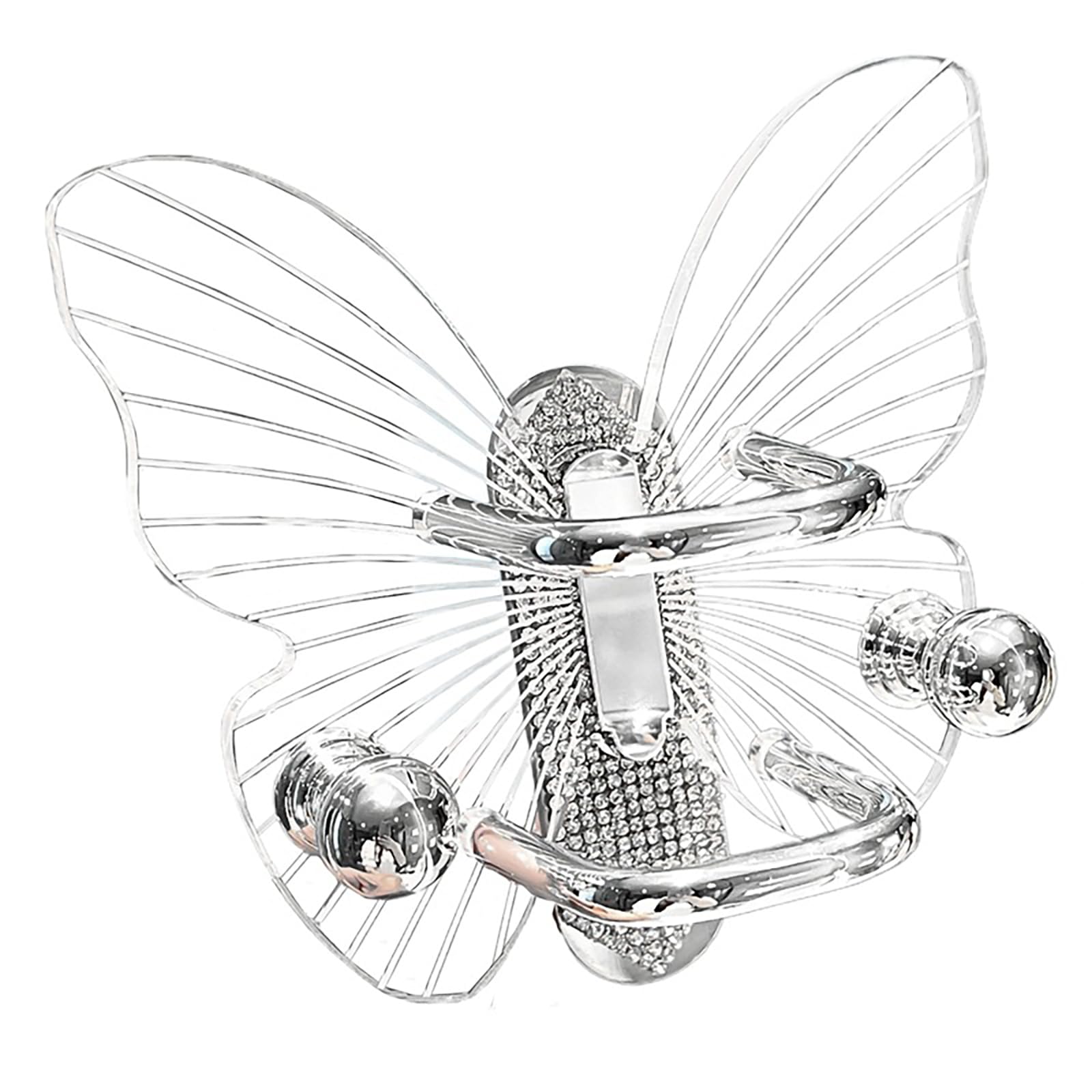 MICFENY Butterfly Hairbrush Holder Acrylic Wall Mount Combs Shelf Creative Designs for Bathroom and Bedroom Storage