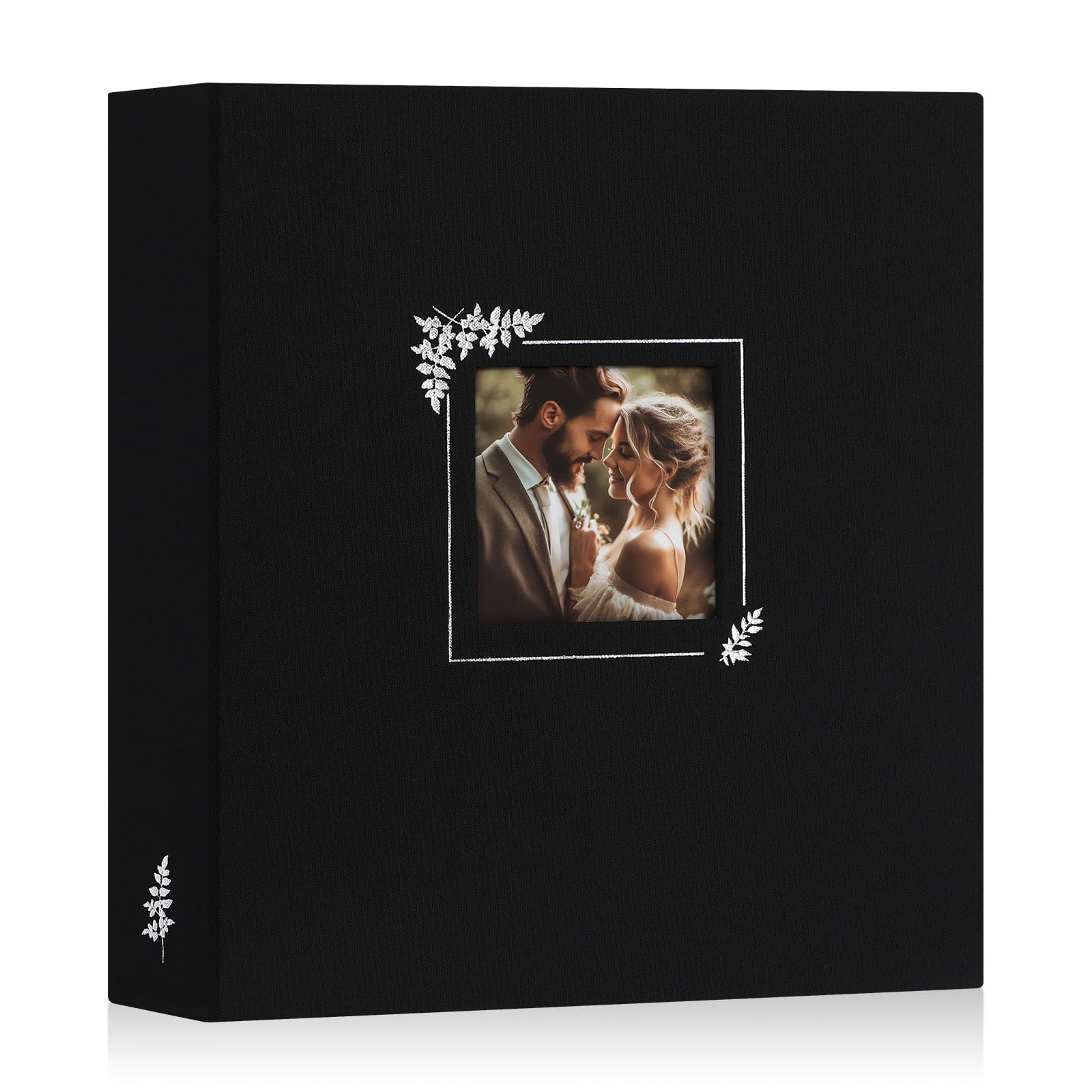 Lanpn Scrapbook Photo Album 8.5x11, Linen Window Design Cover Top Load 3 Ring Folder Binder Photobook Photo Book 8.5 x 11 inch with 30 Plastic Sleeves