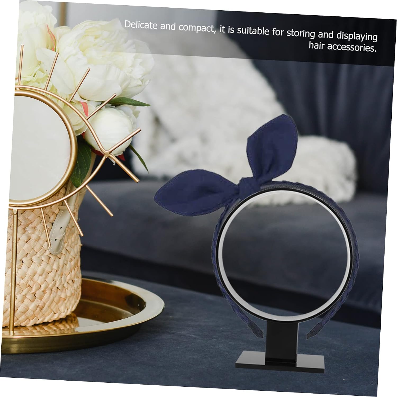 3pcs Acrylic Headband Display Rack Stylish Organizer Stand for Hair Accessories Hairpiece Holder for Shops Boutiques High-grade Acrylic Design