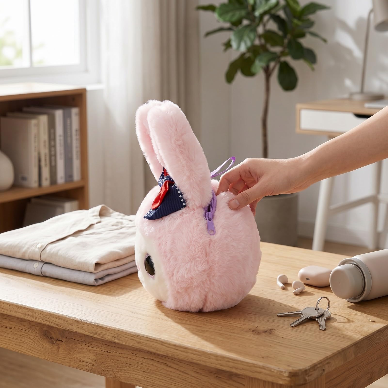 AI Robot EMO Pet Companion Toy Rabbit 16x13cm USB Tipo C 1000mAh Batería - Compañero Parlante Interactivo Multilingüe con Control de Aplicación para Niños Aprendizaje Emocional