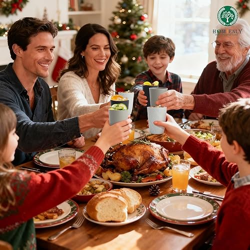 Miniatura 8 de Homienly Vasos de agua apilables de paja de trigo, 6 tazas alternativas a los vasos de plástico, vasos irrompibles, reutilizables, aptos para