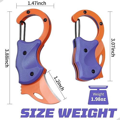 Miniatura 5 de ZAVIT Cuchillo de bolsillo pequeño para hombres, cuchillo multiherramienta EDC, regalos para hombres, hermano, tío, regalos para camping, pesca,