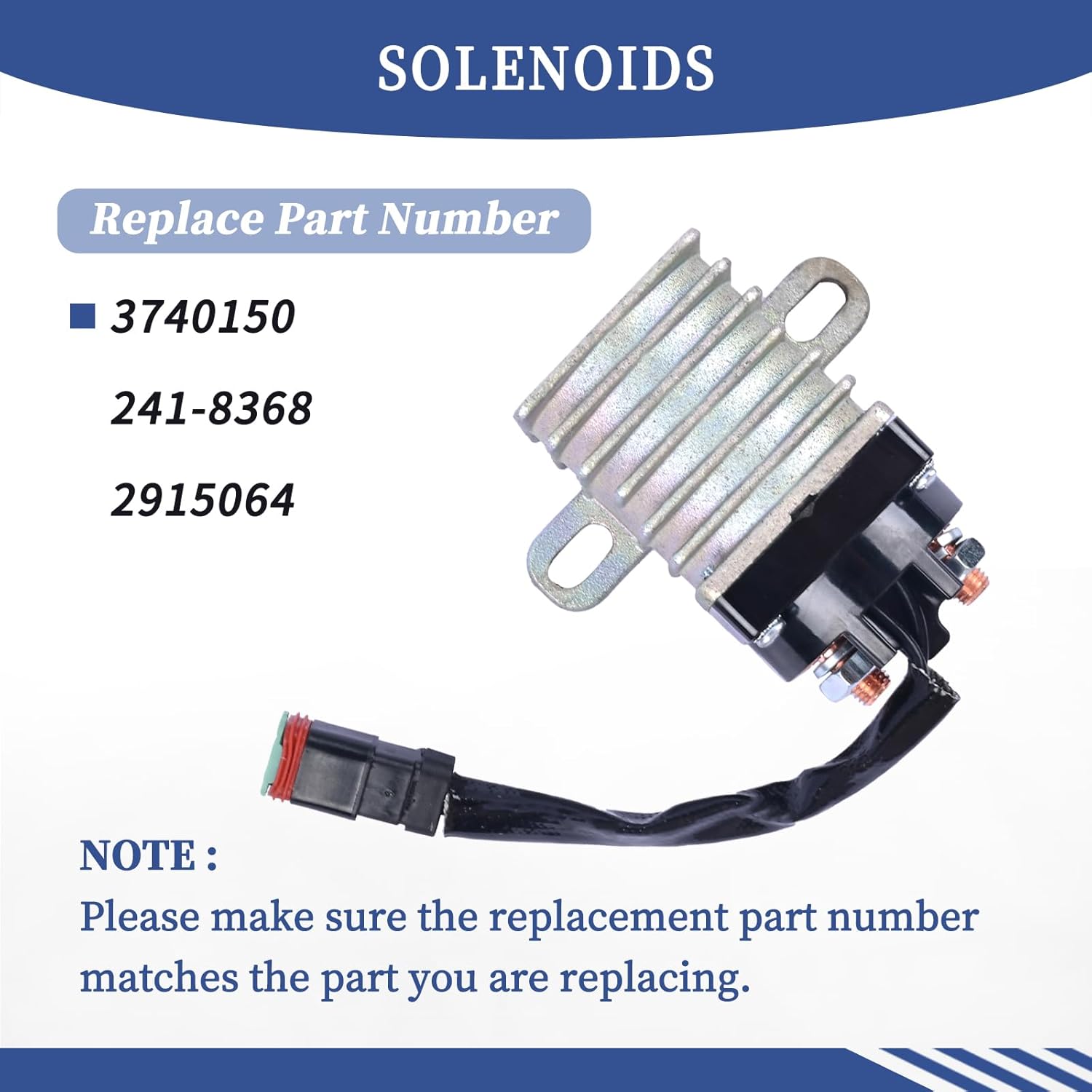 24V 100A 3740150 241-8368 2915064 Switch Relay Solenoid Sealed Relay Compatible with JLG Lift 1230ES 1930ES 2032ES 2630ES 2030ES 2632ES 2646ES 2632ES 3246ES 3248RS 1932R│CAT C13 C15 C18