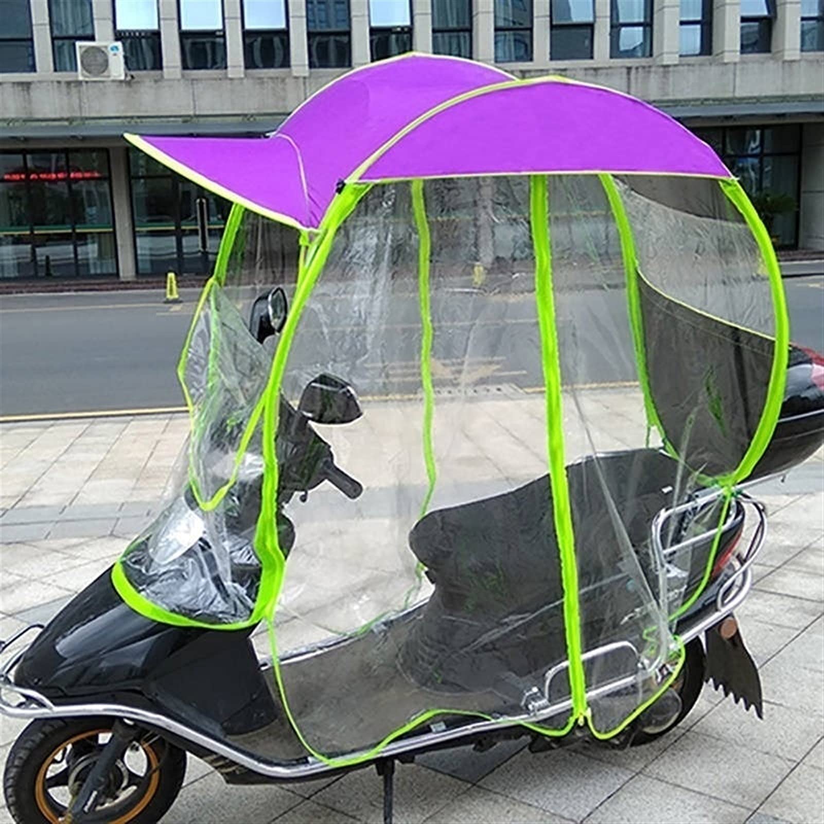 Copertura parasole universale per moto elettrica, copertura impermeabile per scooter, copertura per ombrellone per tettuccio per auto a batteria (rosa)