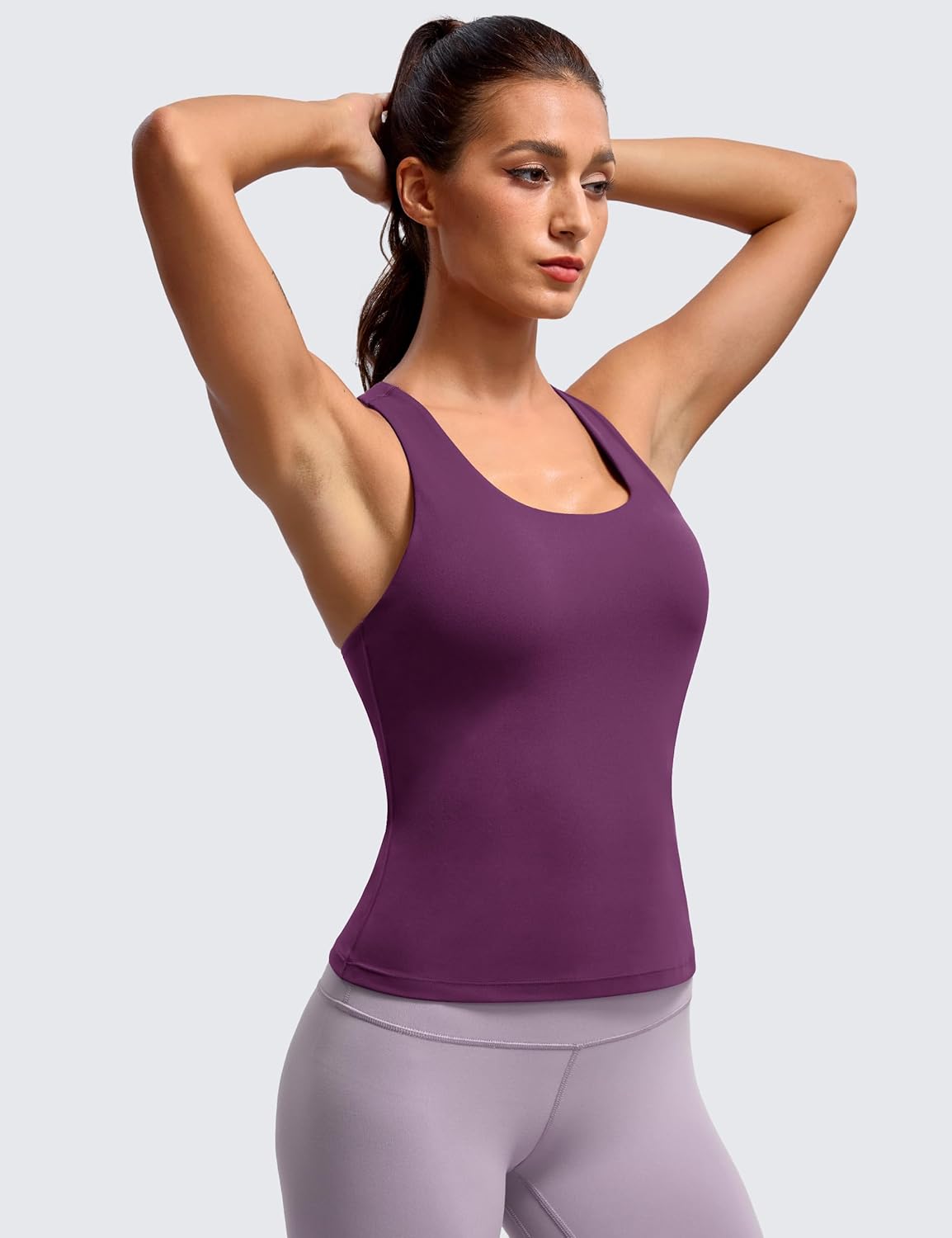 BAYDI Clouduxi Workout Tank Tops for Women Racerback Yoga Shirts with Built in Bra Gym Athletic Sleeveless Camisole - Image 2