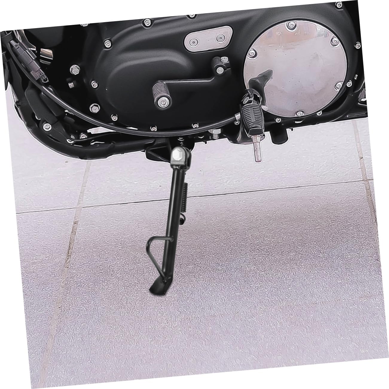 ABOOFAN 2Sets Motorcycle Kickstand with Springs Screws Easy Installation Side Stand for Dirt Bikes Electric Scooters Motorcycle Foot Stand for Stable Parking