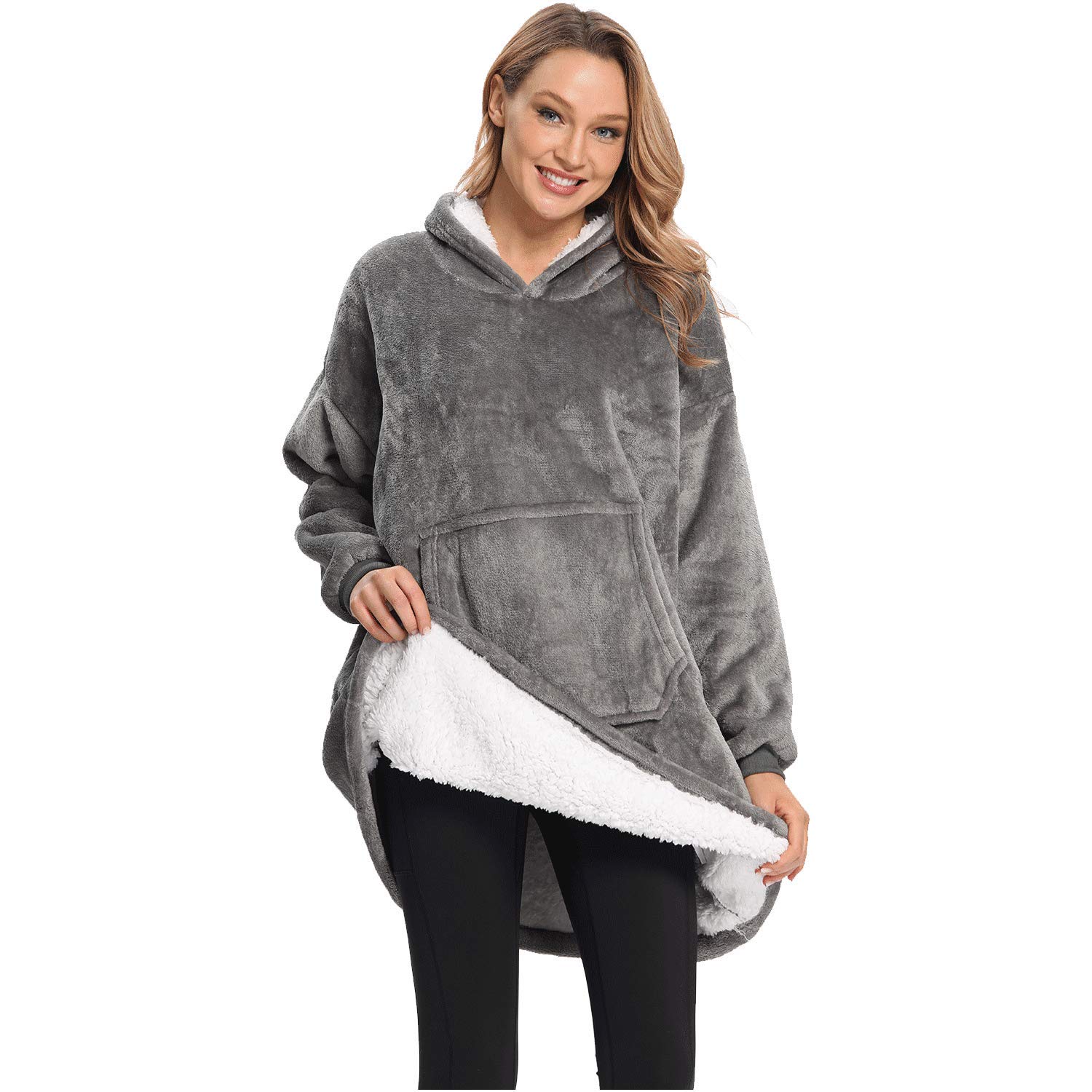 Felpa Amazon Felpa Con Cappuccio Oversize Fuzzy Indossabile Personalizzata Di Al
