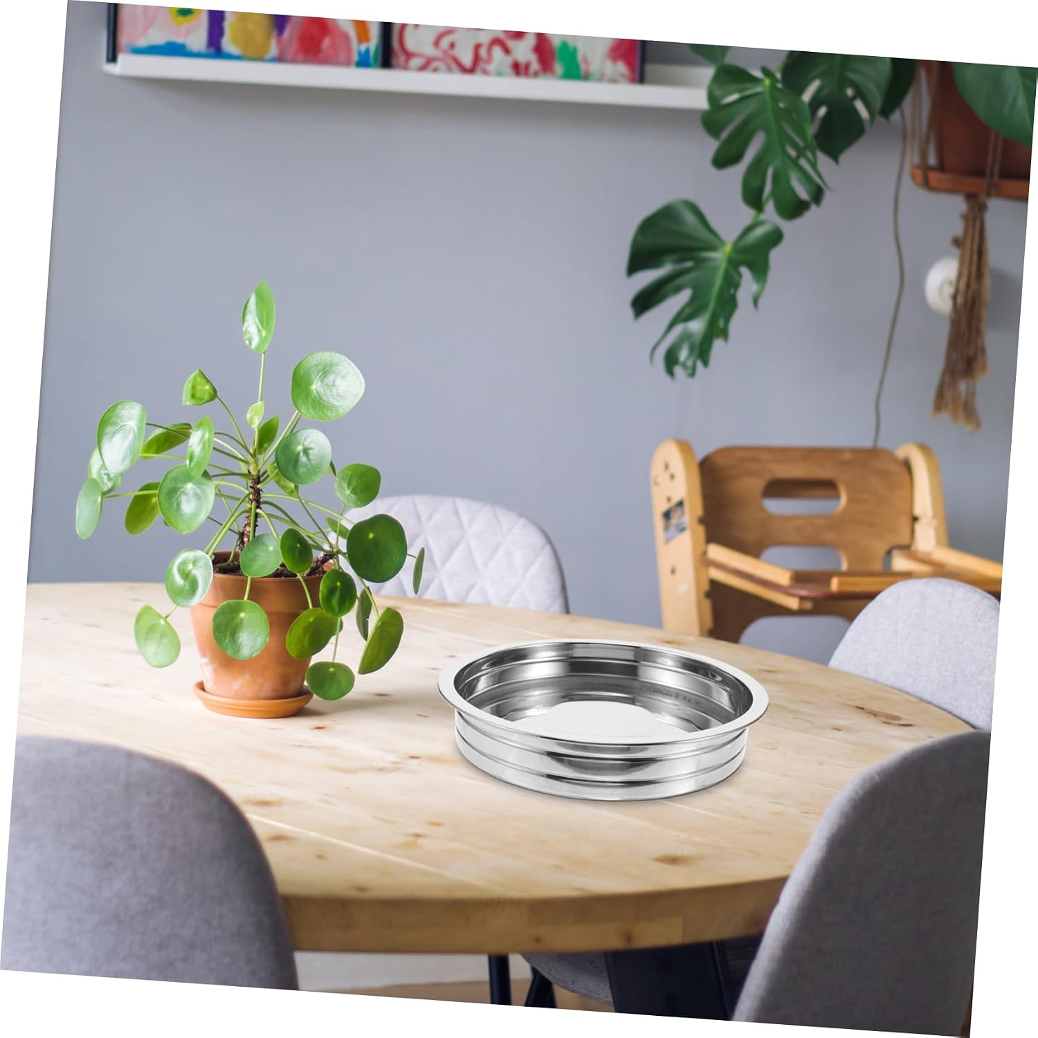 LIFKOME Holy Communion Stainless Steel Plate Cover Large Religious Pan for Churches and Homes Multi-use Communion Tray