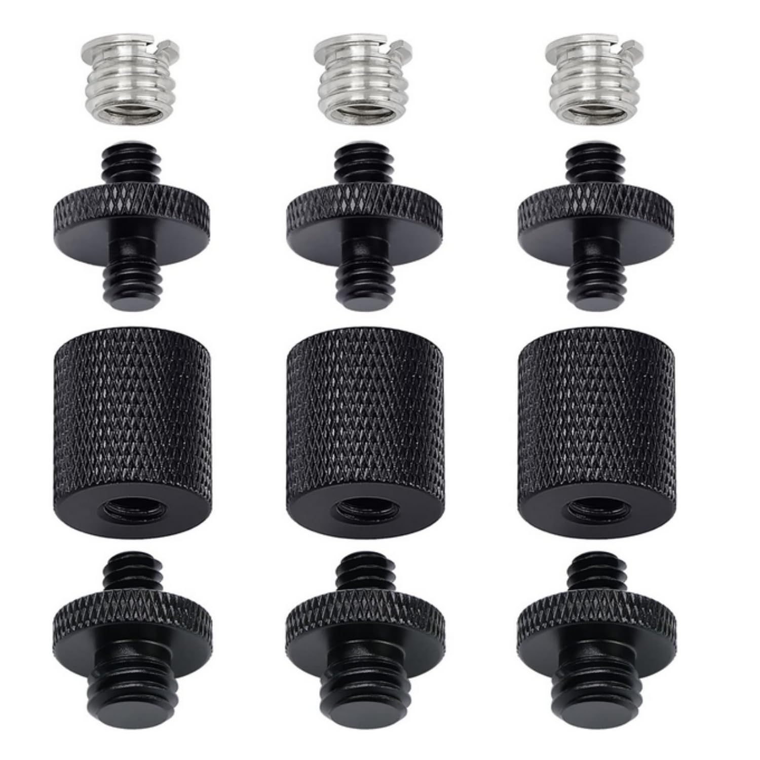 SKEIDO12 Pcs 1/4" 3/8" Light Stand Adapter, Tripod Screw Adapter Converter for DSLR Camera Tripod, Shoulder Rig, Flash Light Stand