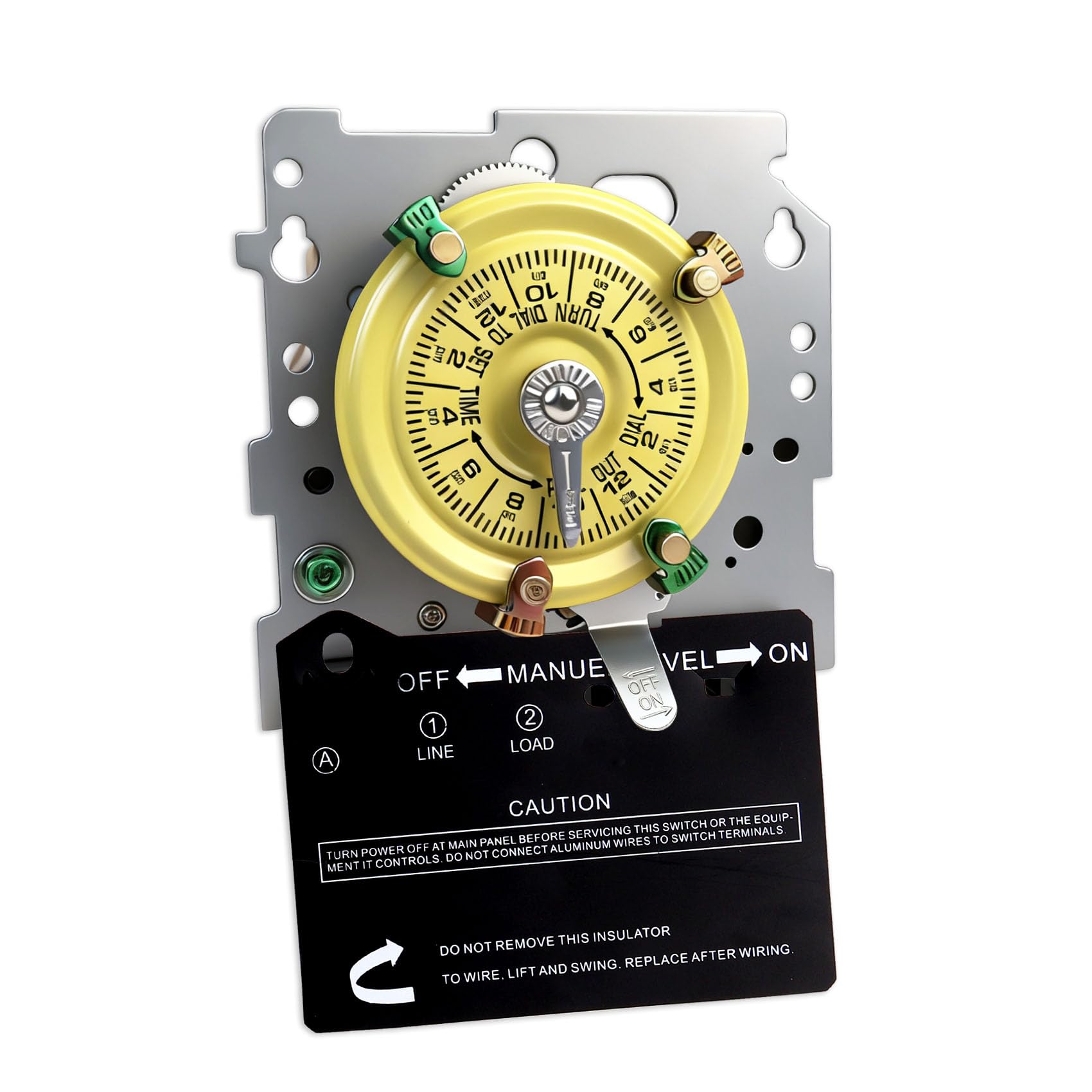 Photo 1 of T101M Pool Timer Mechanism Only, Pool Pump Timer, 120V 2HP SPST 40A Time Switch, 24 Hour 12 ON/Off for Pool Pump, Heavy-Duty Mechanical Time Switches,Time Switch Mechanism Only, 5 Years Warranty