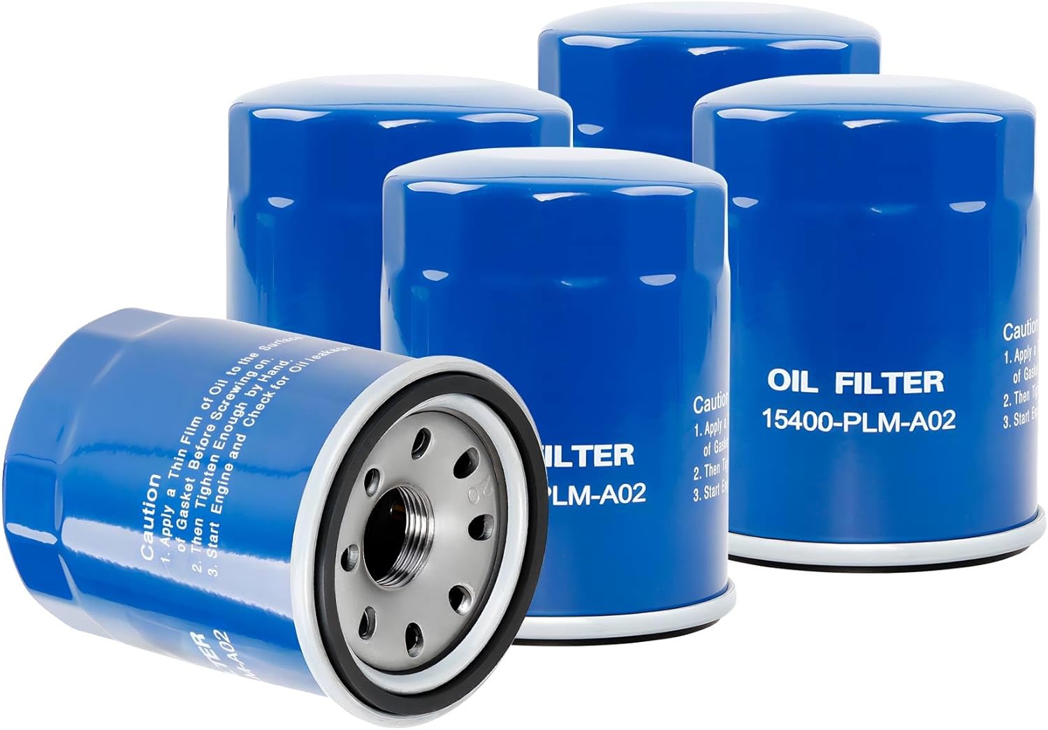 15400-PLM-A02 Oil Filters Compatible with Honda Accord, CR-V, Civic, Acura, Pilot, Odyssey Engine. Replaces 15400-RTA-003, 15400-PR3-003 (5 Pcs)