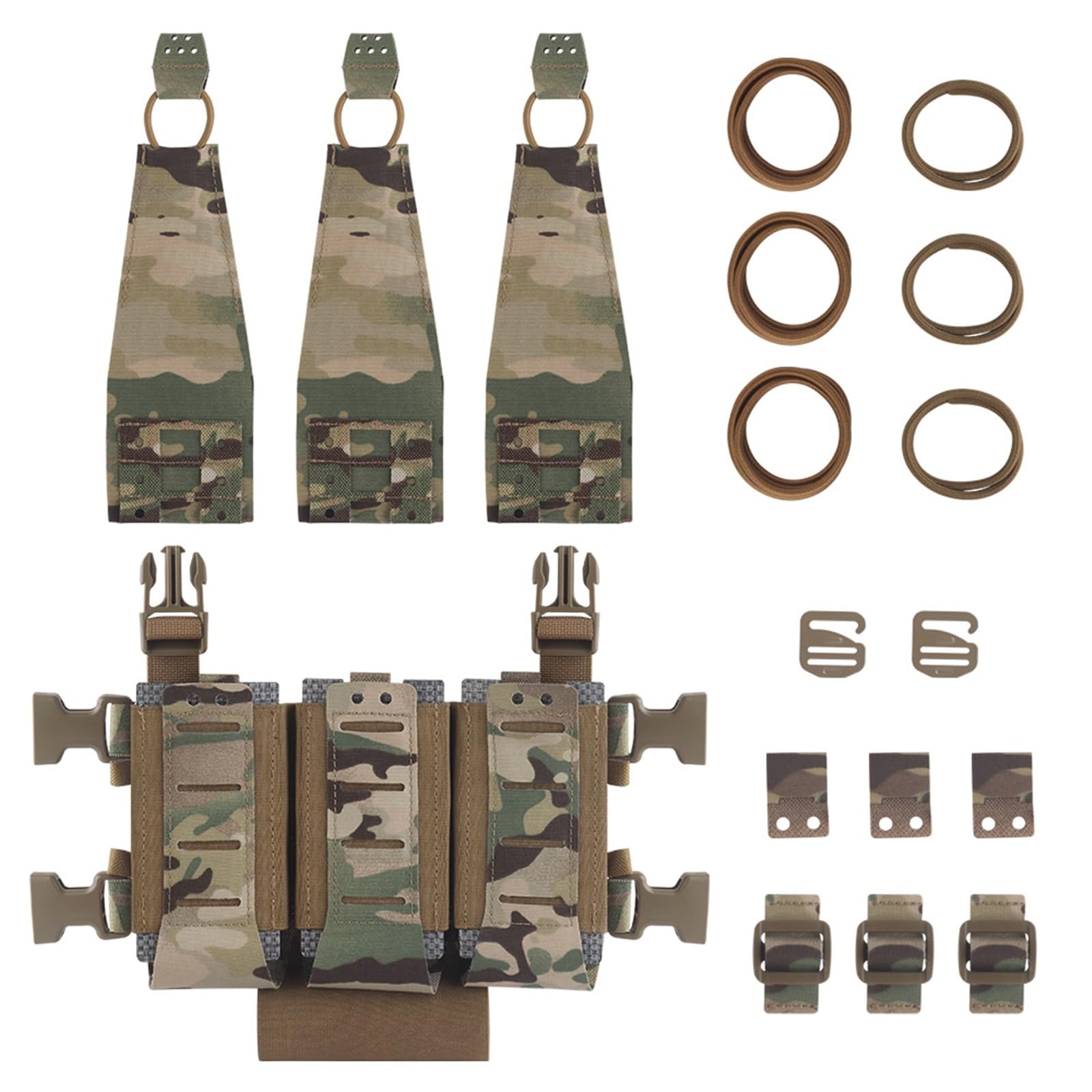 Soporte de clip para portaequipajes de pecho con inserto triple de 5.56 pulgadas