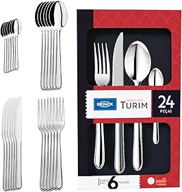 Brinox - Faqueiro Turim 24 Pcs Compacto - Aço Inox