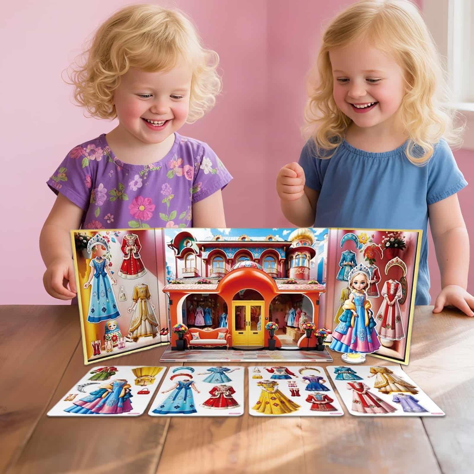 Magnetic Dress Up | Magnetic Stickers Princess Paper Dolls Playset - Jeu Éducatif Filles Voyage Scolaire Maison Cadeaux Noël Prix Classe