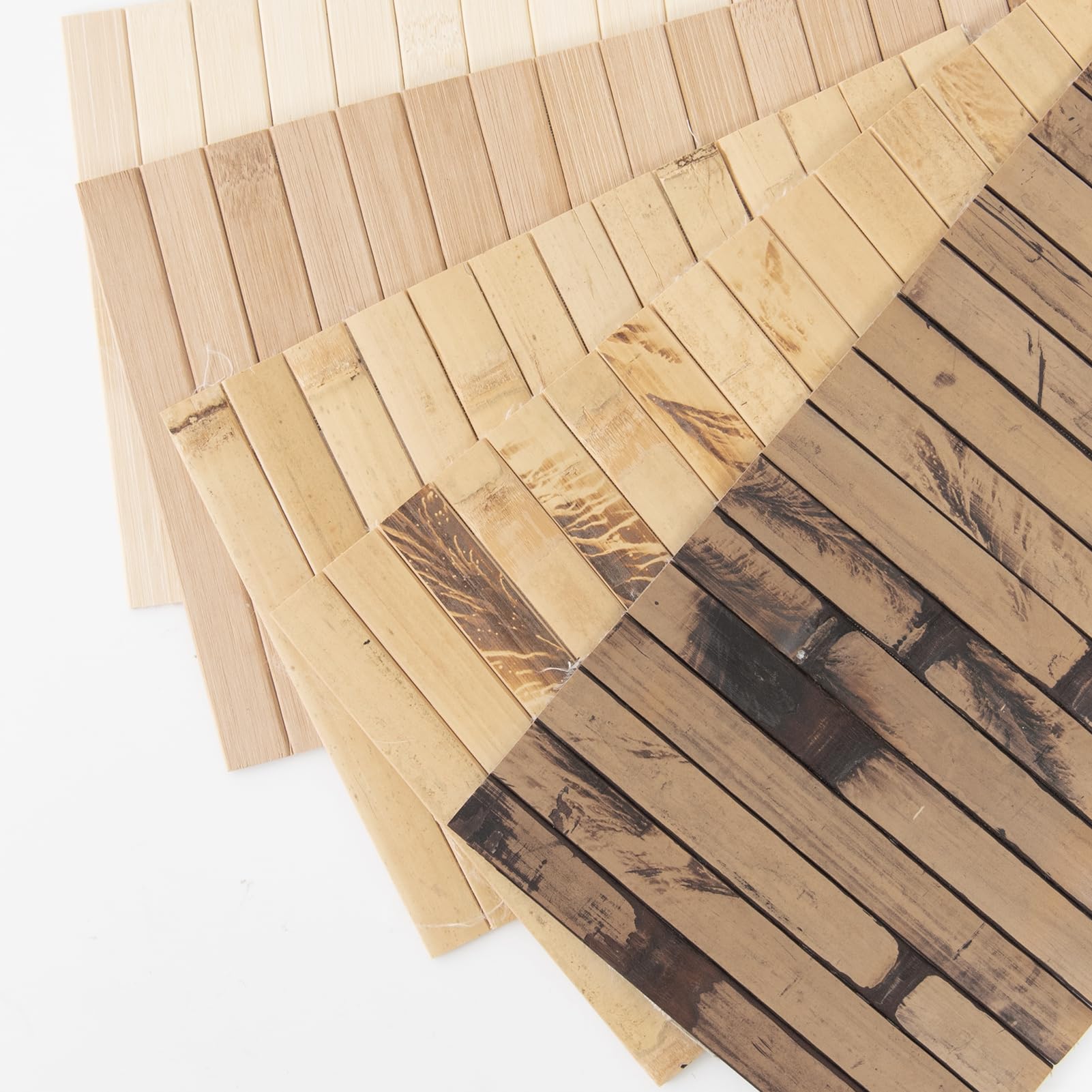 Art3d Panel de pared de bambú natural para decoración de paredes interiores, paneles renovables para pared, techo, muebles, gabinetes, oficinas, paquete de muestra de 30 x 15 cm