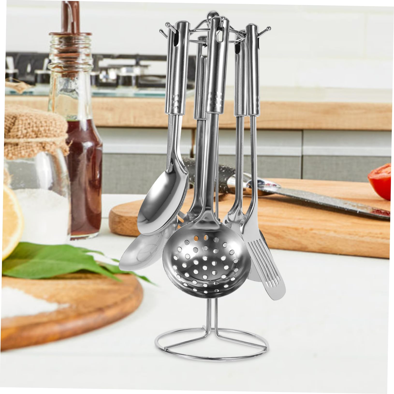 Juego de 6 Utensilios de Cocina de Acero Inoxidable Plata
