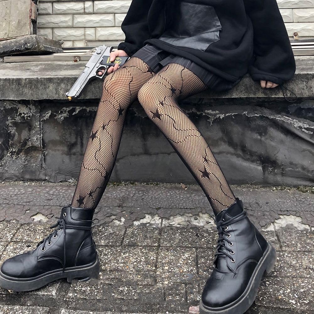 GGOOB 2 Pack Ripped Gothic Tights for Women - Gothic Accessories & Clothing image 2