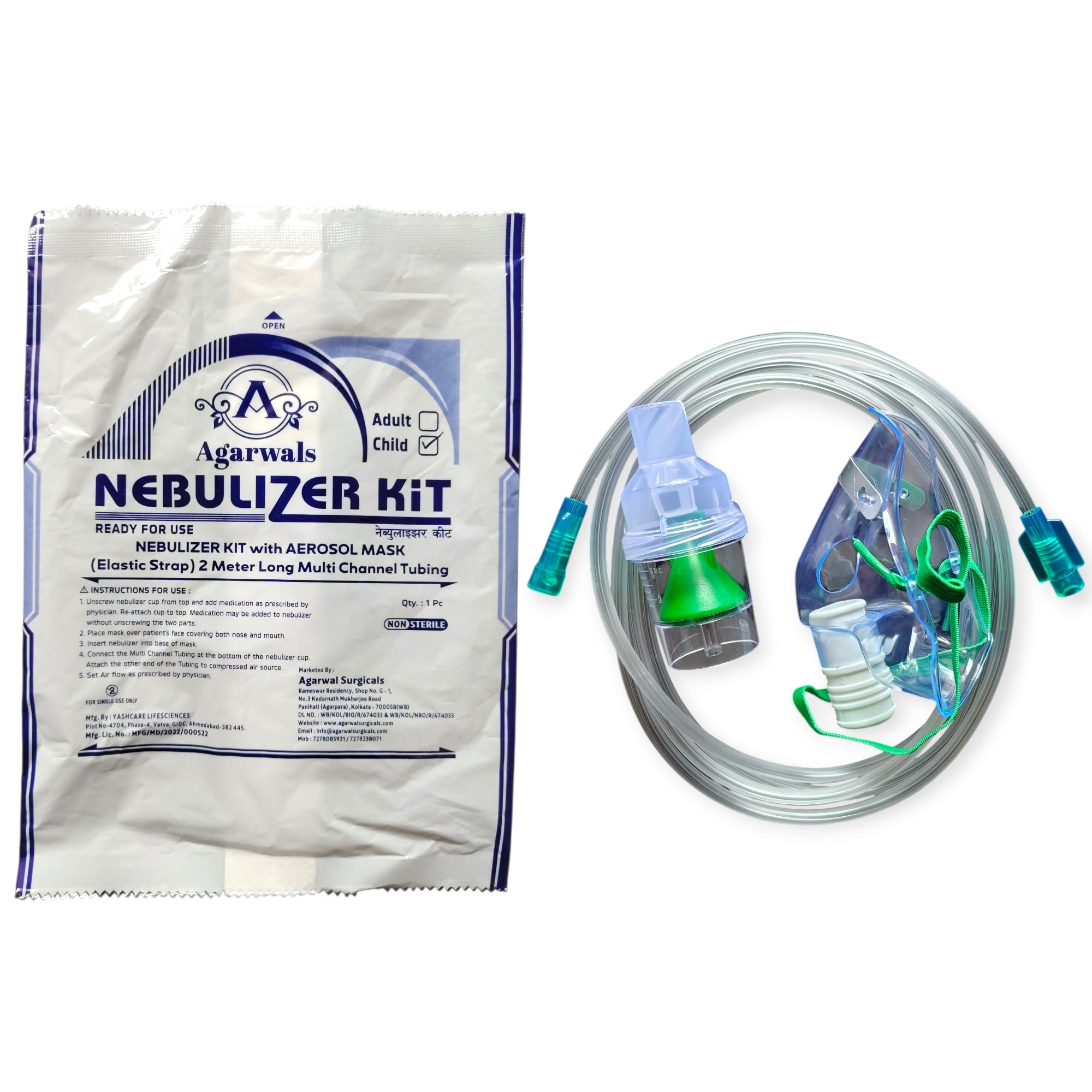 Agarwals Nebulizer Mask with Air Tube and Medicine Chamber (Child Kit) - Pack of 1-image-11