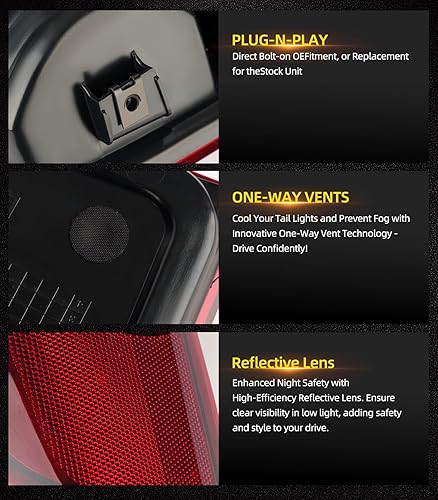Miniatura 5 de OKLPF Luz trasera de freno trasera compatible con Chevy ColoradoGMC Canyon 04-12 repuesto GM2800164 GM2801164, montaje de luz trasera roja de