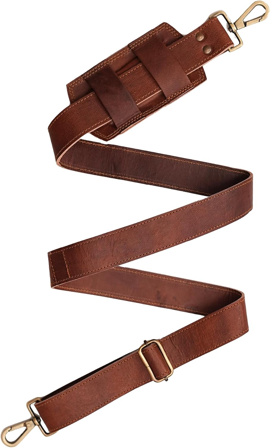 PLW Genuine Leather Shoulder Strap Replacement – 60” Long for Crossbody, Laptop, Messenger, Tote, Satchel, Briefcase Bags