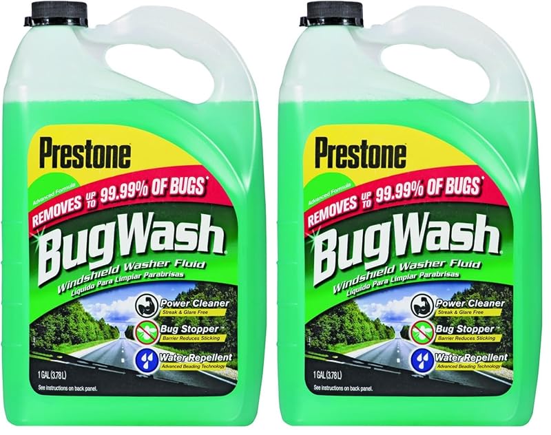 Limpador de Para-brisa Prestone AS-657 Líquido Verde Transparente, Frasco de 3,8 L, Kit com 2