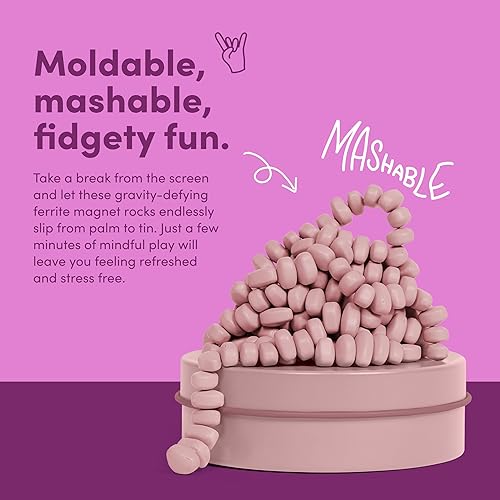 Miniatura 74 de Speks Crags- Masilla de ferrita, + de 500 piedras de ferrita en una lata, juguete de escritorio antiestrés p/la ansiedad, p/adultos y adolescentes