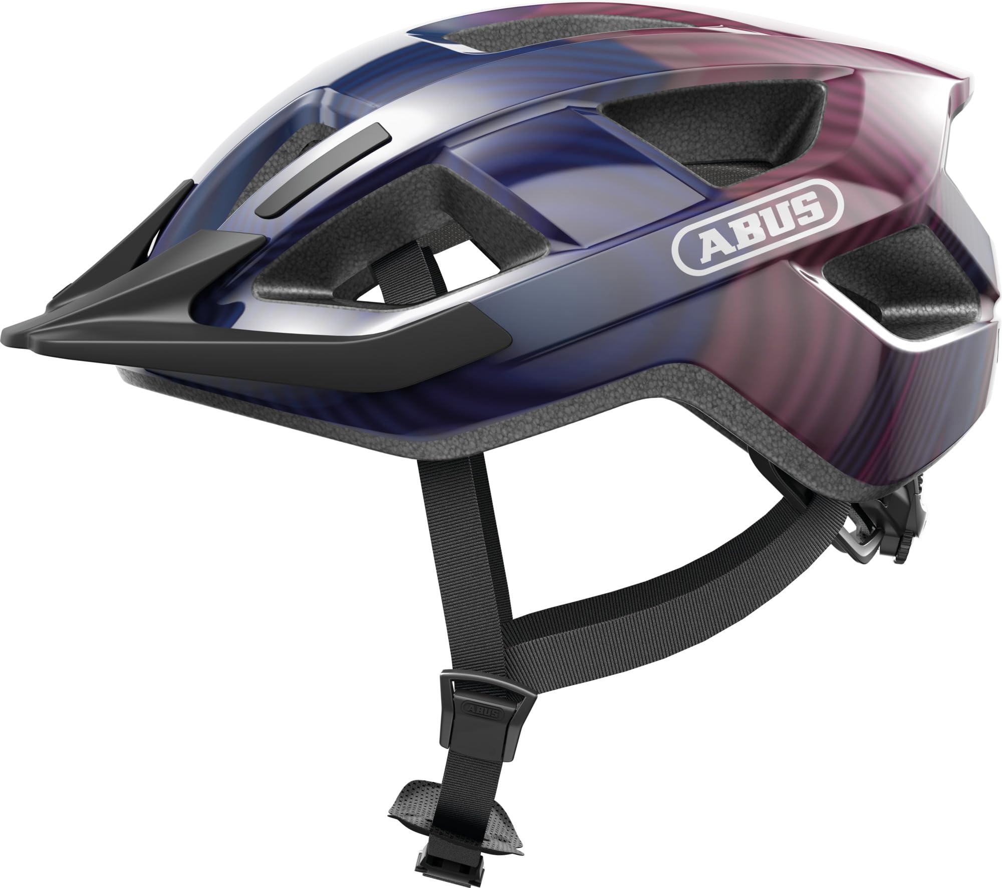 ABUS Aduro 3.0 LED Bike Helmet - sporty city Helmet in a stylish design for everyday and sporty Tours - with Rear Light - for Men and Women - Size S, black