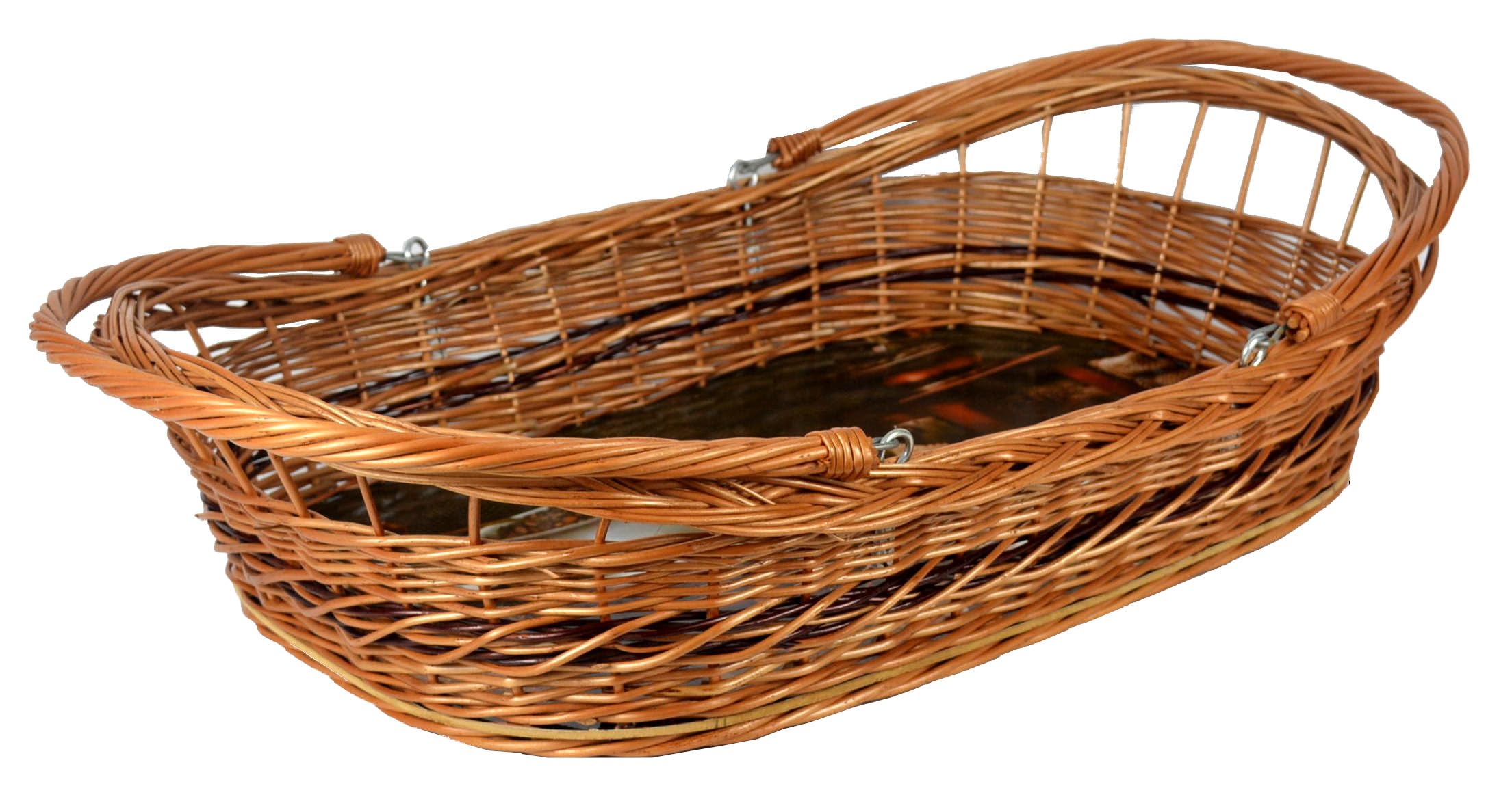 Tablett mit Henkel klappbar Motiven zur Auswahl!! 60cm! Weide Serviertablett (Kaffee Dunkel)