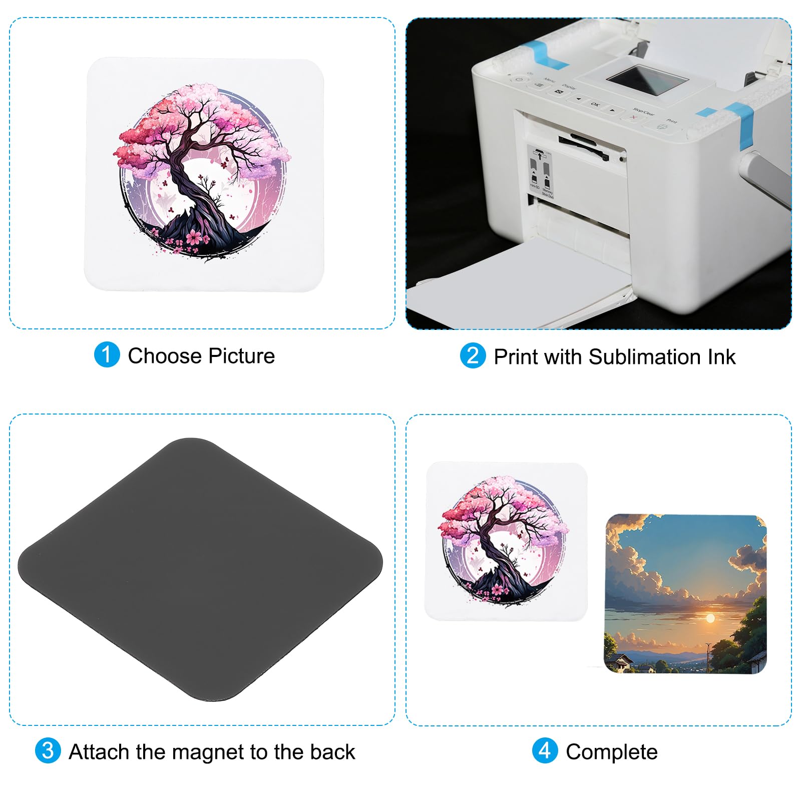 PATIKIL 3.7x3.7 in Sublimation Magnet Blanks - Image 4