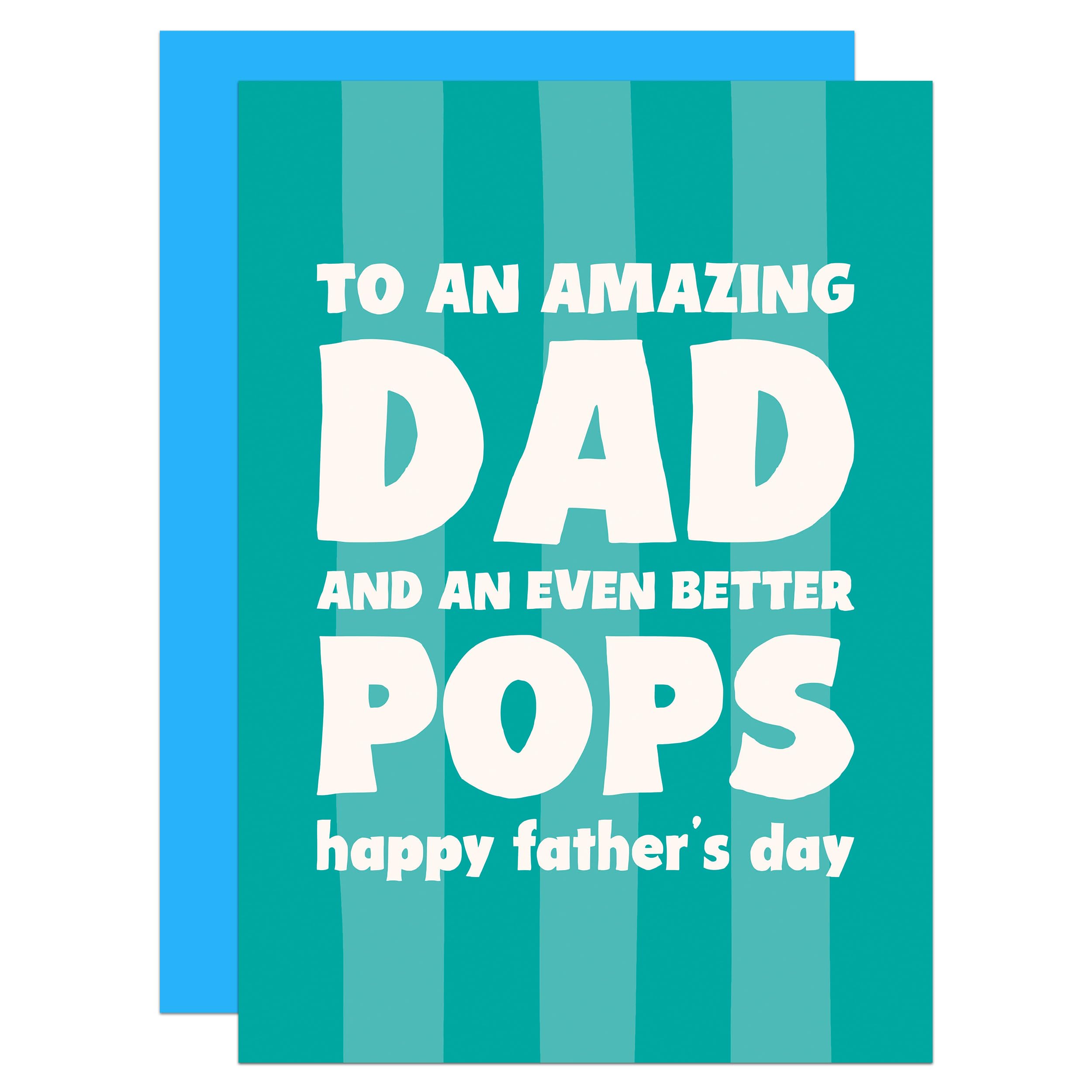 Funny Dad & Pops Father’s Day Card, Grandfather Fathers Day, From Grandchildren (Pops)
