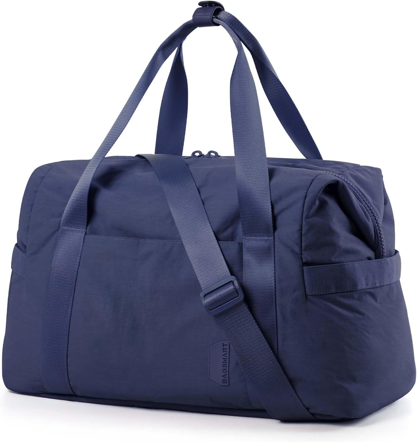 BAGSMART BAGSMART Gym Bag for Women, Carry on Weekender Overnight Bag, Travel Duffel Bags with Trolley Sleeve, Personal Item Travel Bag Tote Bag Workout Dance Bag, Dark Blue-34L