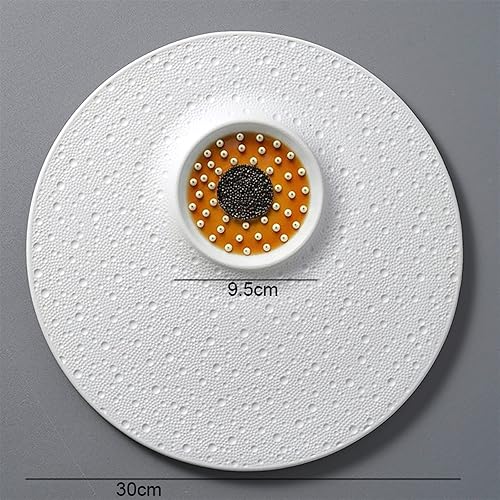 Miniatura 5 de Platos de cerámica de postre plato de cena de cerámica vajilla redonda plato de pasta bandeja de postre bandeja de tarta restaurante sashimi plato