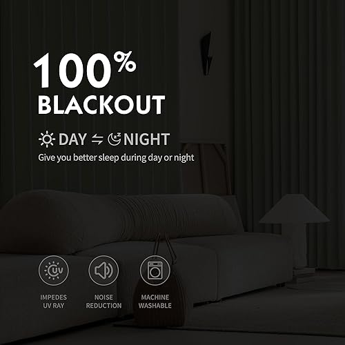 Miniatura 3 de FMFUNCTEX Cortinas 100% opacas para dormitorio, cortinas de tejido geométrico verde salvia de 90 pulgadas de largo, cortina con aislamiento térmico